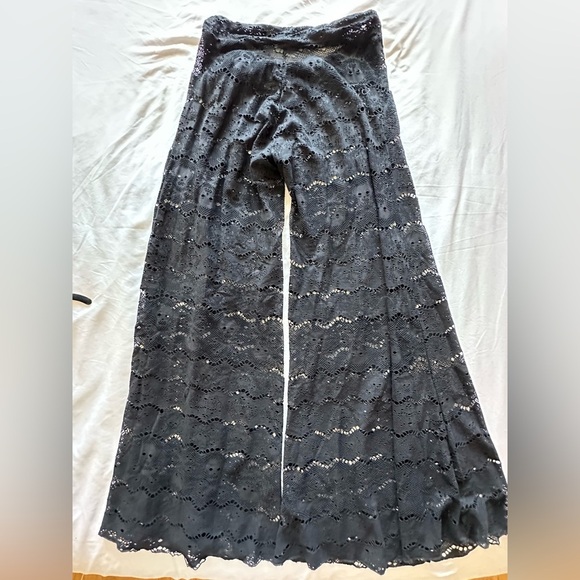Letarte Black Lace Swim Coverup Pants - Picture 4 of 4
